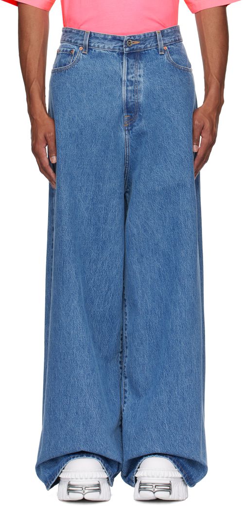 VETEMENTS Blue Oversized Baggy Jeans