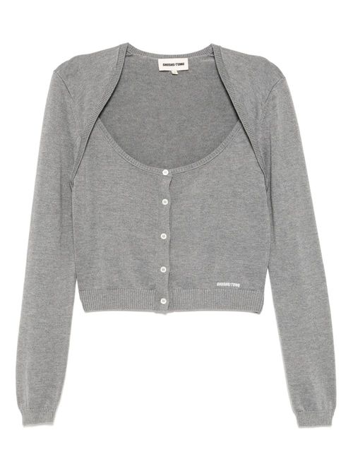 Silk-cashmere cardigan - Grey