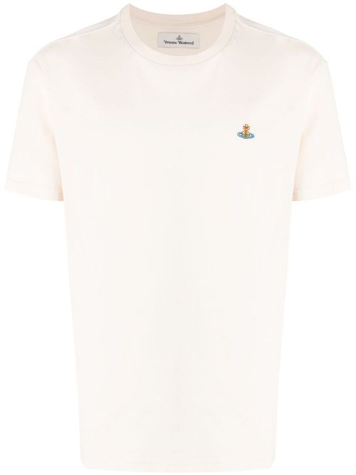 Orb logo-embroidered T-shirt - Neutrals