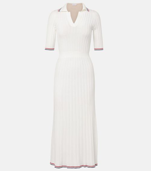 Ribbed-knit cotton midi dress