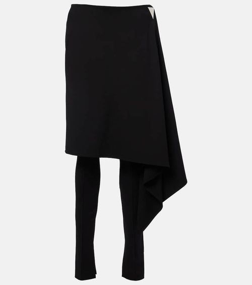 Draped slim pants