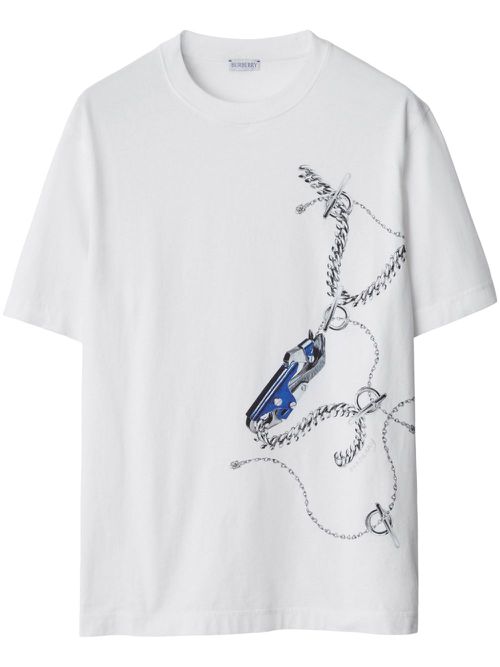 Graphic-print cotton T-shirt - White