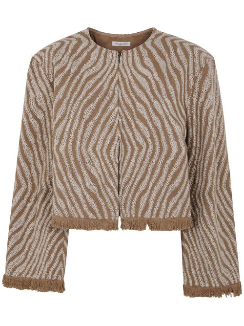Zebra-print jacket - Brown