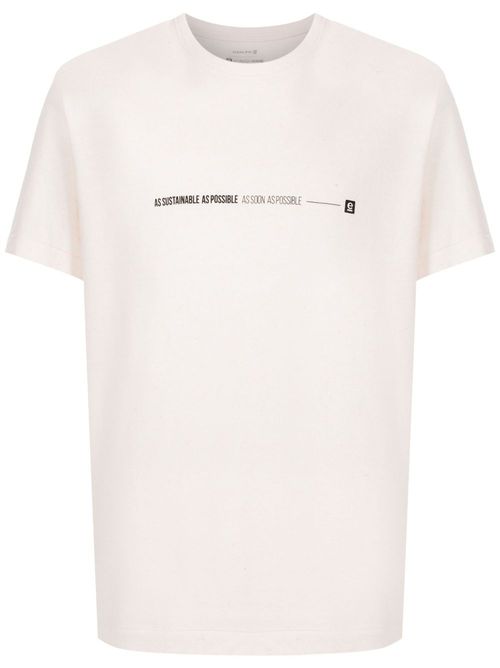 Slogan-print T-Shirt - Neutrals