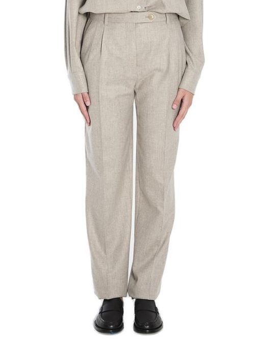The Row Straight-Leg Pleated Trousers