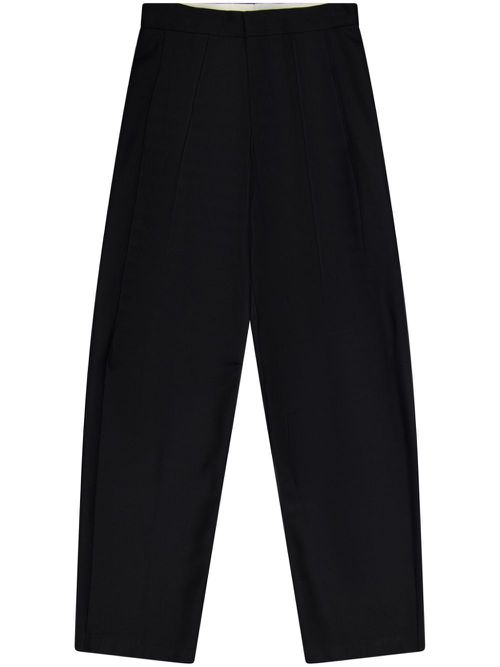 Virgin wool tailored trousers - Black