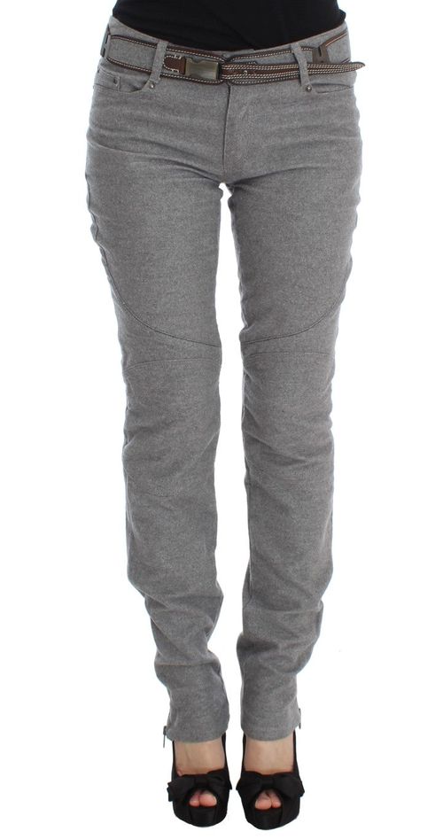 Slim-Fit Cotton Trousers — Gray