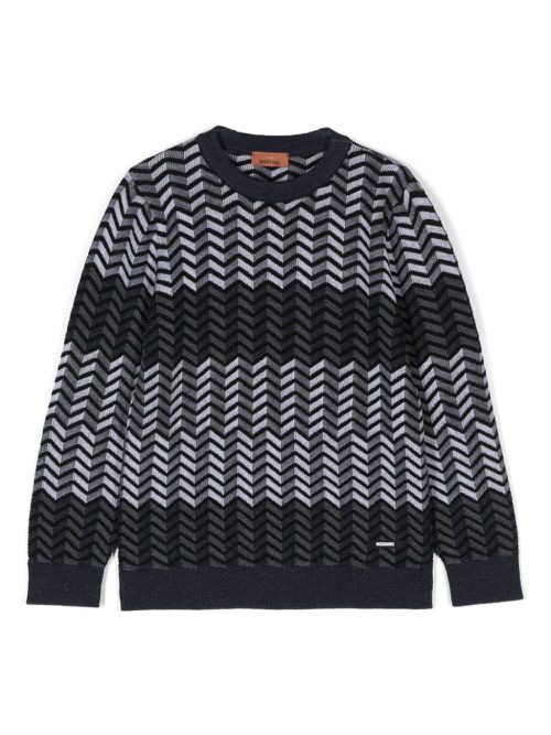 Zigzag sweater - White