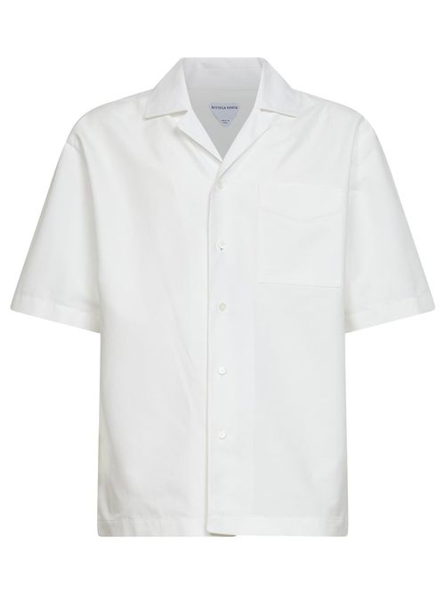Short Sleeve Button-Up Shirt with Chest Pocket - Size 48