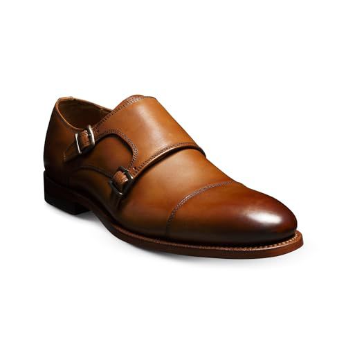 Allen Edmonds Mens Pierce Monk Strap Oxford Walnut Leather