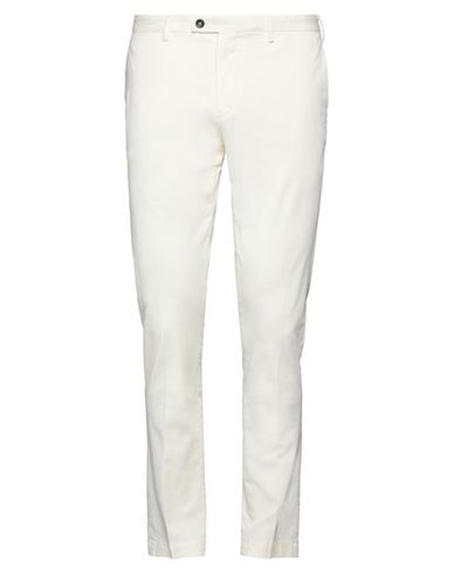 Man Pants Ivory Size 38 Cotton, Silk, Elastane