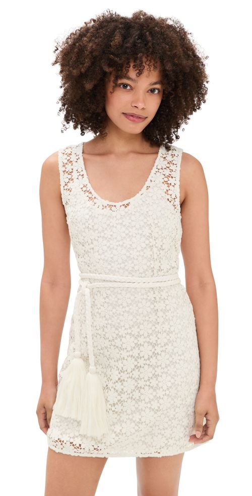 Rahel Tassel Mini Dress Cream