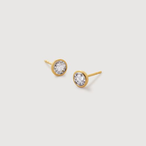 Gold Lab Grown Diamond Solitaire Stud Earrings Lab Grown Diamond