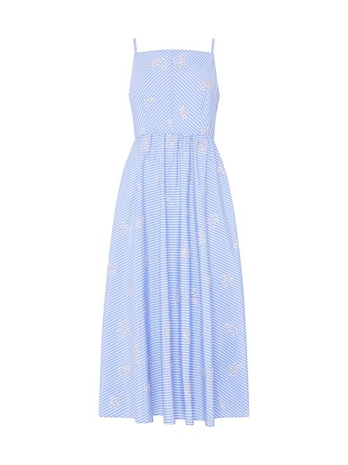 Women's Emily Beaded Striped Maxi Dress - Blue White