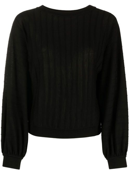 Relaxed crew-neck jumper - Black