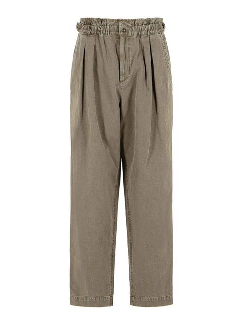 Neriah Brown Cotton And Linen Pants