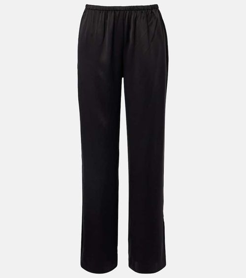 Loreto silk charmeuse wide-leg pants