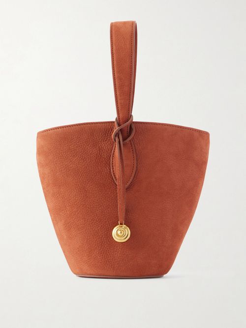 Single Handle Leather Tote - Red