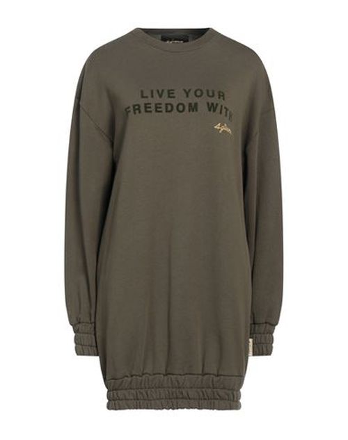 4giveness Woman Sweatshirt Military green Size S Cotton