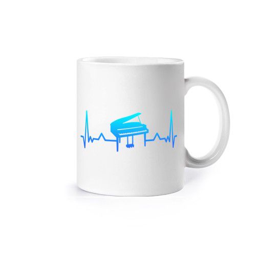 Piano heartbeat dad gift for pianist