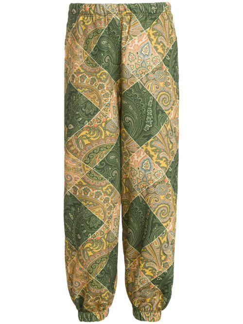 Paisley-print track pants - Green
