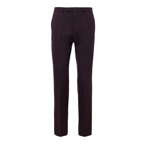 Wool Trousers — Burgundy