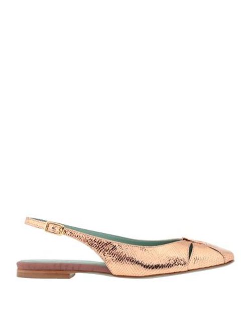 Woman Ballet flats Rose gold Size 10 Leather