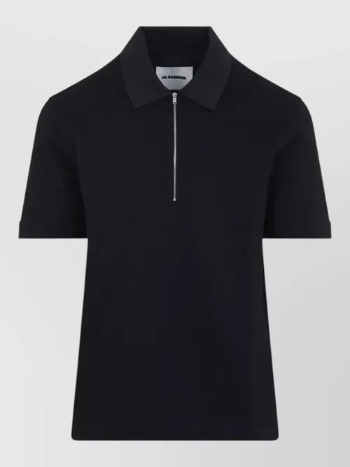 Jil Sander - short sleeve polo shirt knitted collar