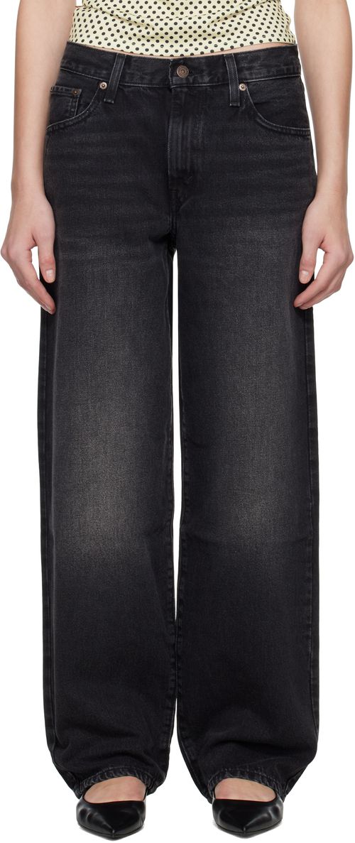 Levi's Black Baggy Dad Jeans