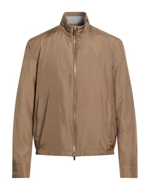 Man Jacket Khaki Size XL Silk, Polyurethane