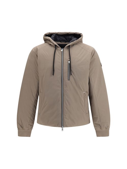 Hooded Down Jacket — Gray
