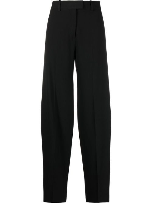 High-waisted wide-leg trousers - Black