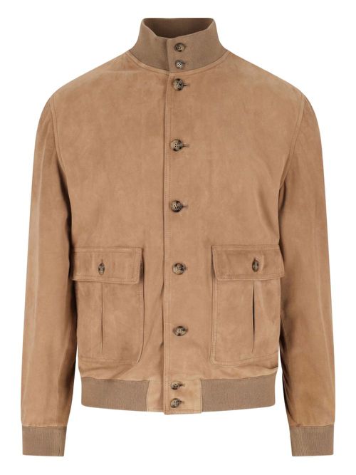 Suede bomber jacket - Neutrals