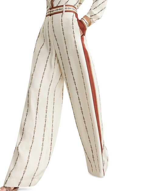 Chain Print Wide Leg Pants