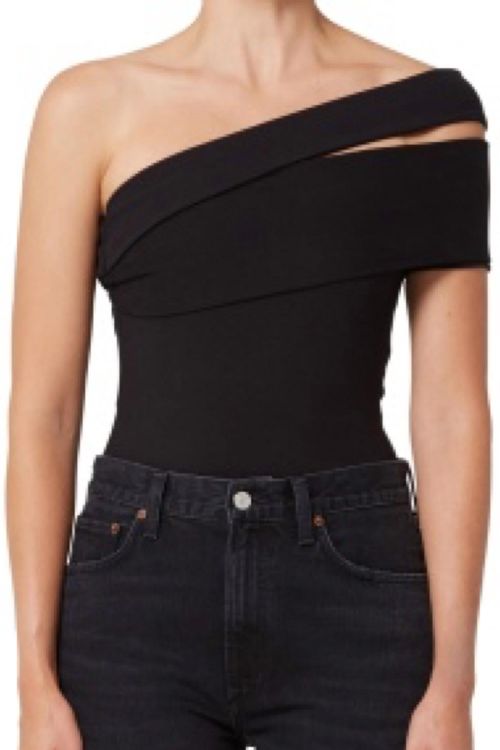 Women's Sliced Bodysuit In Black