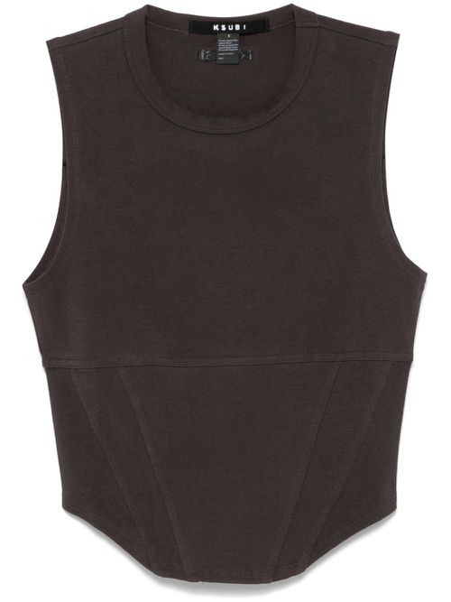 Staged tank top - Black