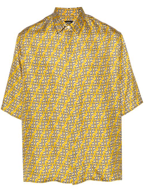 FF Labyrinth silk shirt - Yellow