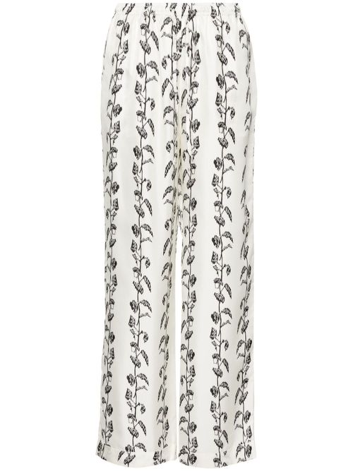 Aurelia mid-rise straight-leg trousers - White