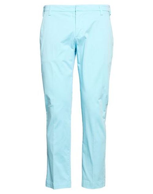Man Pants Sky blue Size 28 Cotton, Elastane