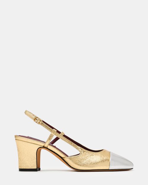 Steve Madden Women's Azari Gold/silver Block Heels - Gold Silver - - Leather