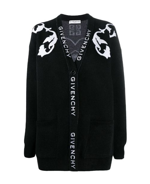 Intarsia-knit cardigan