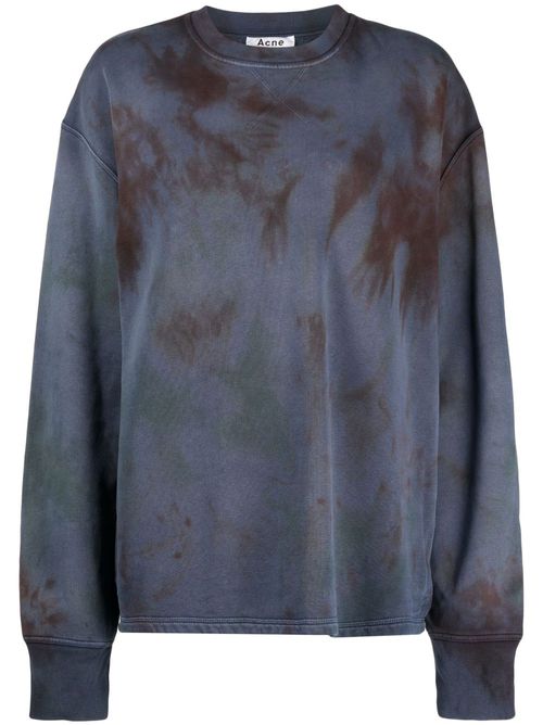 Tie-dye print sweatshirt - Blue