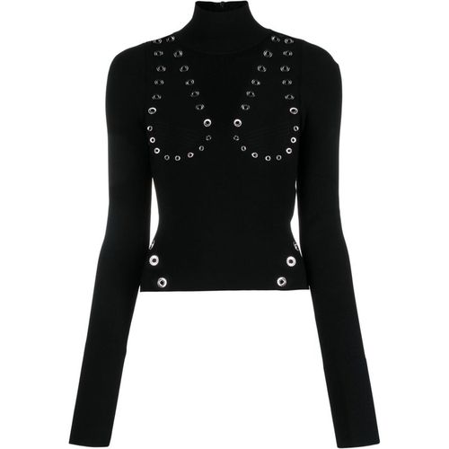 Off White Fashion High Neck Viscose Sweater