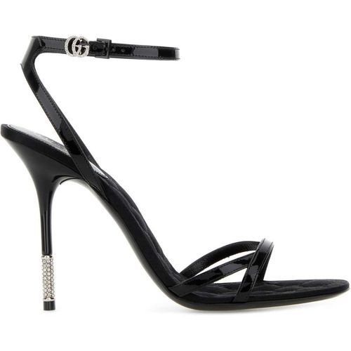 Gucci Black Leather Sanda