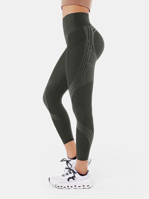 Body Sculpt Side Pocket 7/8 Leggings - Dark Gray