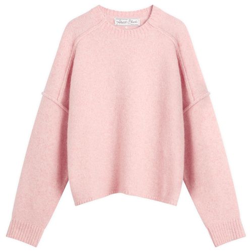Men's Exposed Mock Neck Jumper in Pink