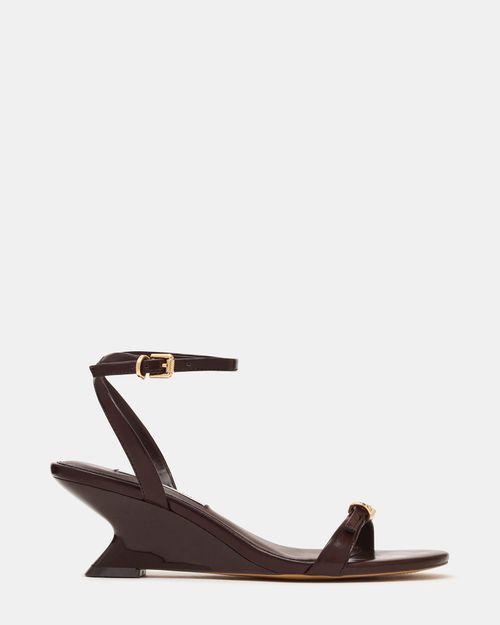 Steve Madden Women's Zaloma Gold Detail Heels - Espresso - - Synthetic