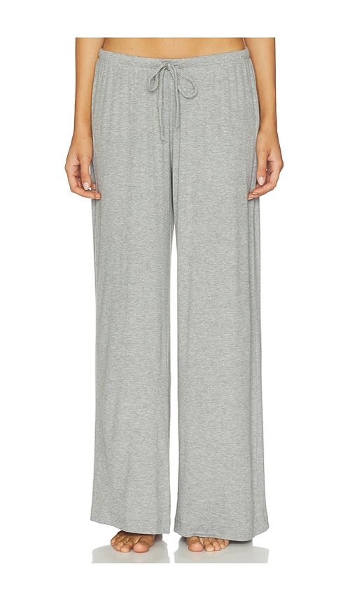 Eberjey Dream Rib Wide Leg Pant in Grey. - M also in L, S