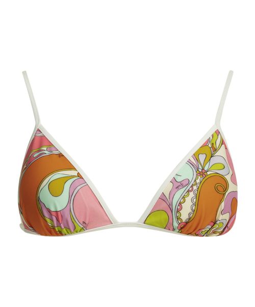 PUCCI Orchidee Triangle Bikini Top