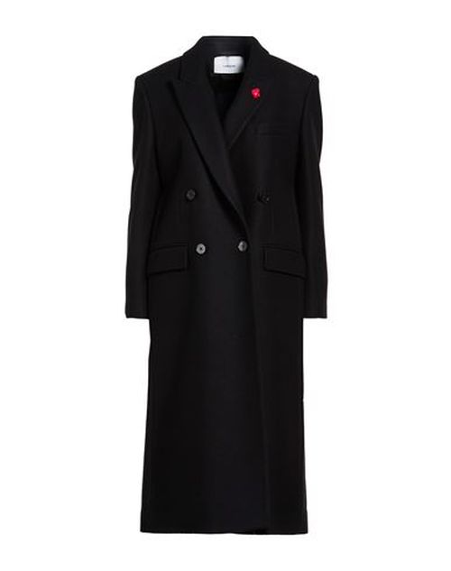 Woman Coat Black Size 4 Wool, Nylon